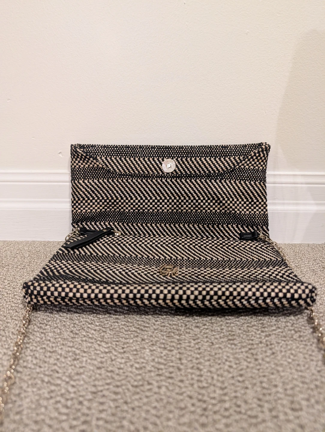 Woven Clutch with Chain Strap - photo 2