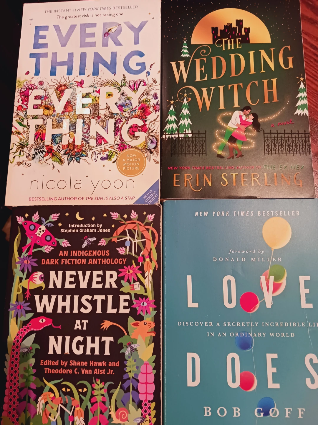 $5 EACH !! 4× Books: Love Does, The Wedding Witch, Never...