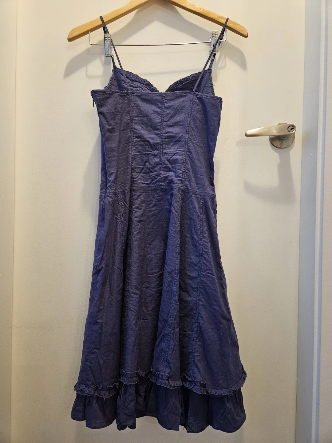 Blue ruffled spaghetti strap dress - photo 2