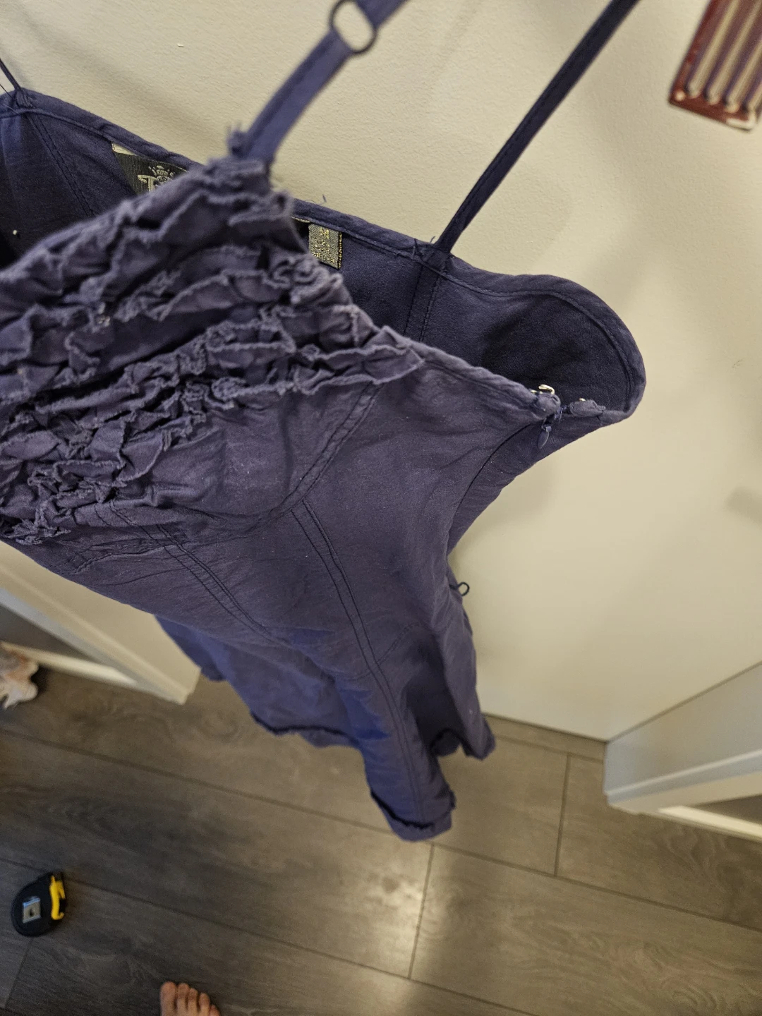 Blue ruffled spaghetti strap dress - photo 3
