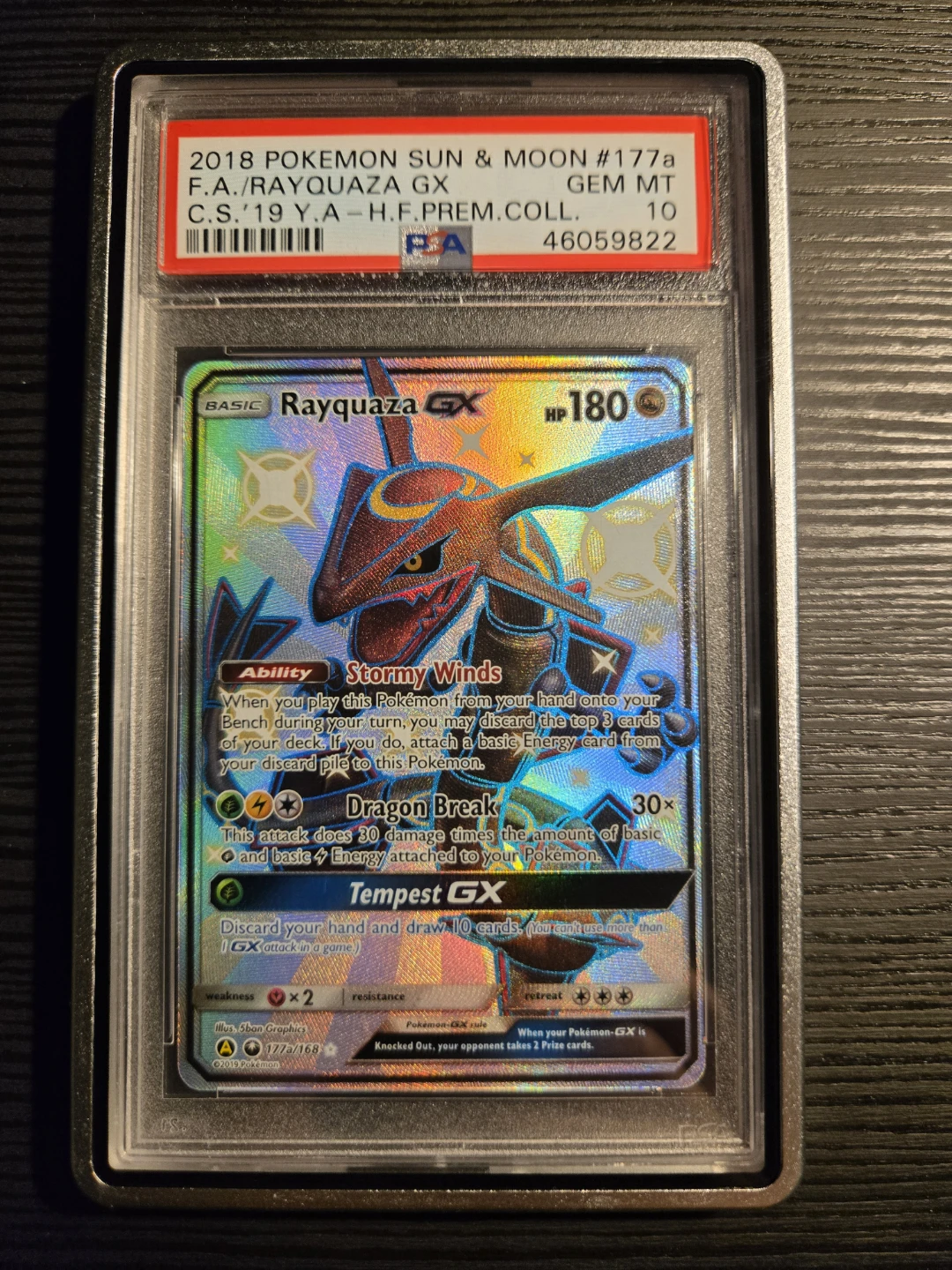 Rayquaza GX 177A psa 10