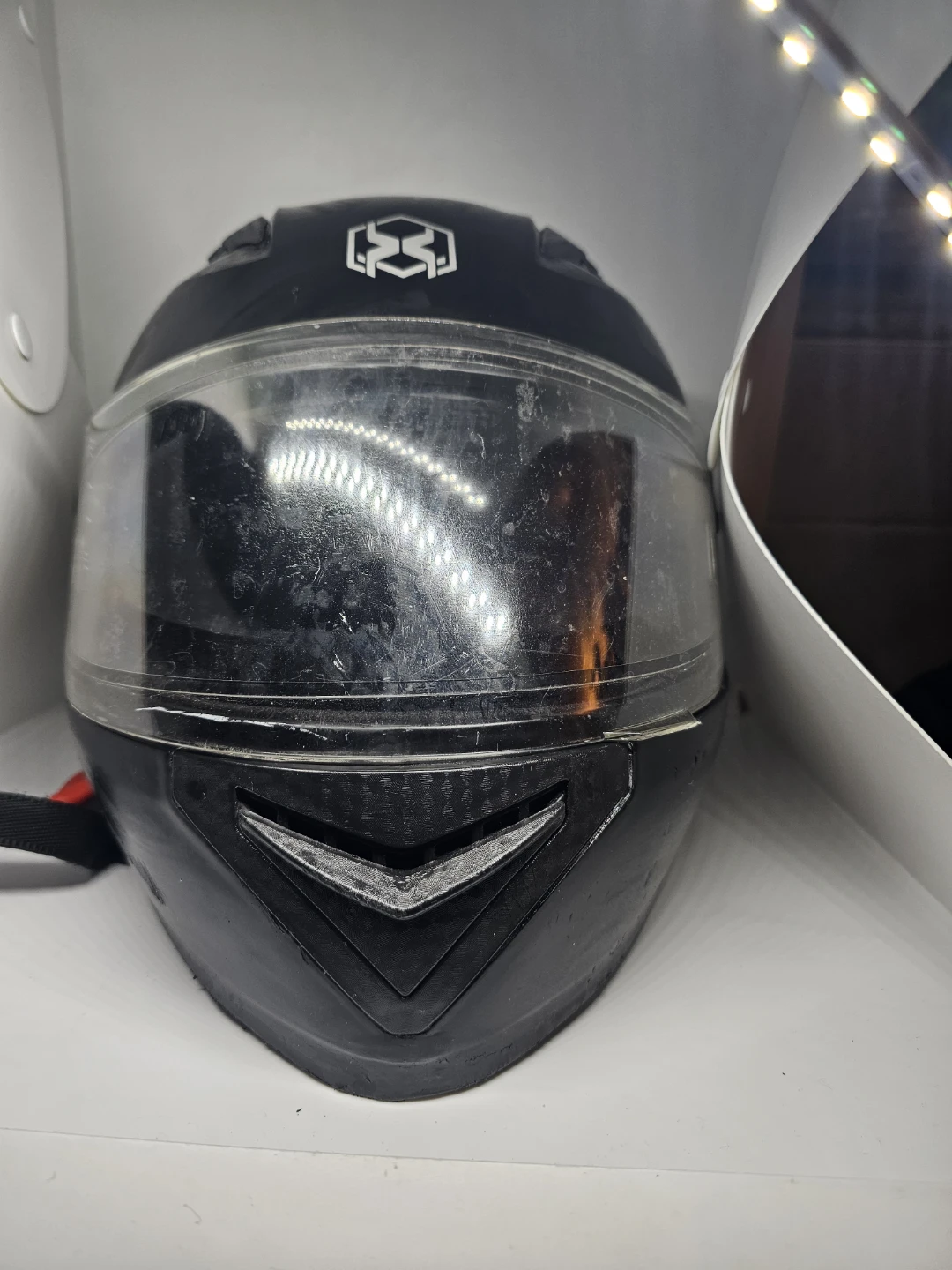 Black Motorcycle Helmet with Inner Sun Visor - photo 5
