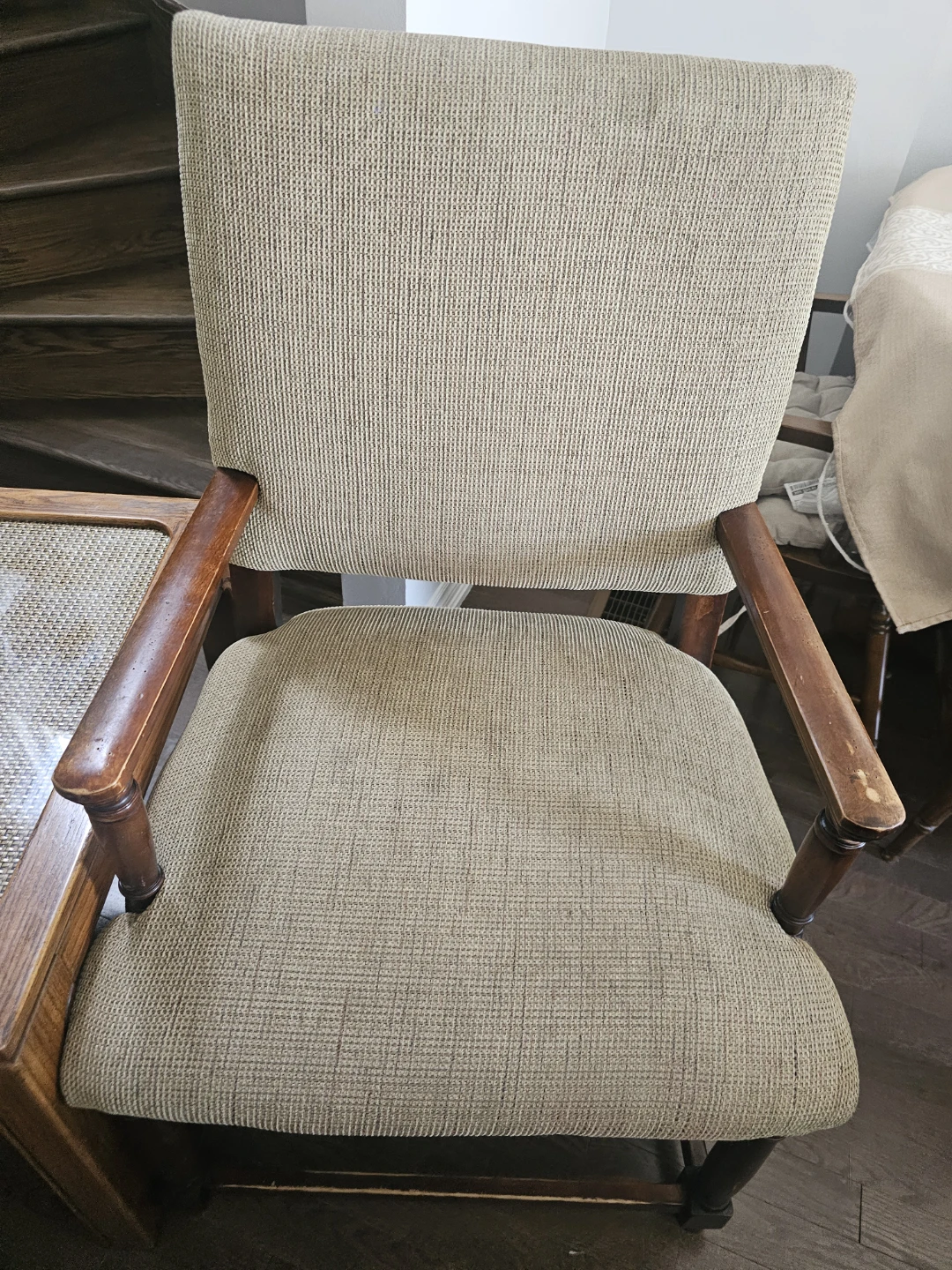 Oak End Table with Cane Top - photo 5