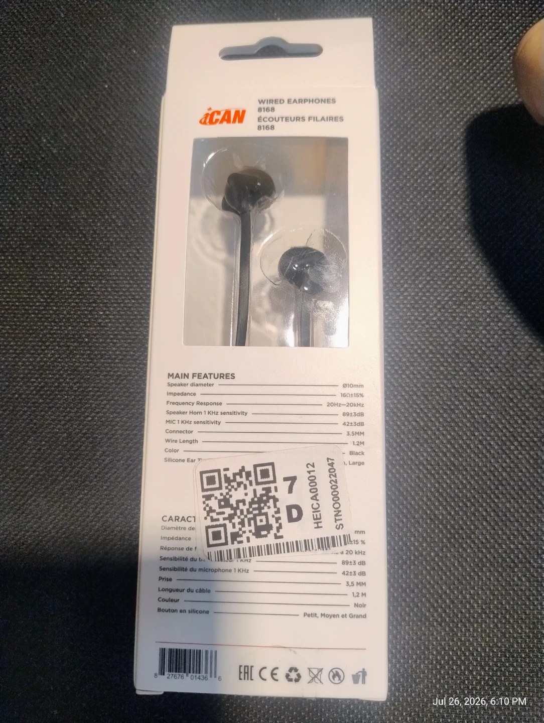 iCAN 8168 Wired Earphones - Black - photo 2