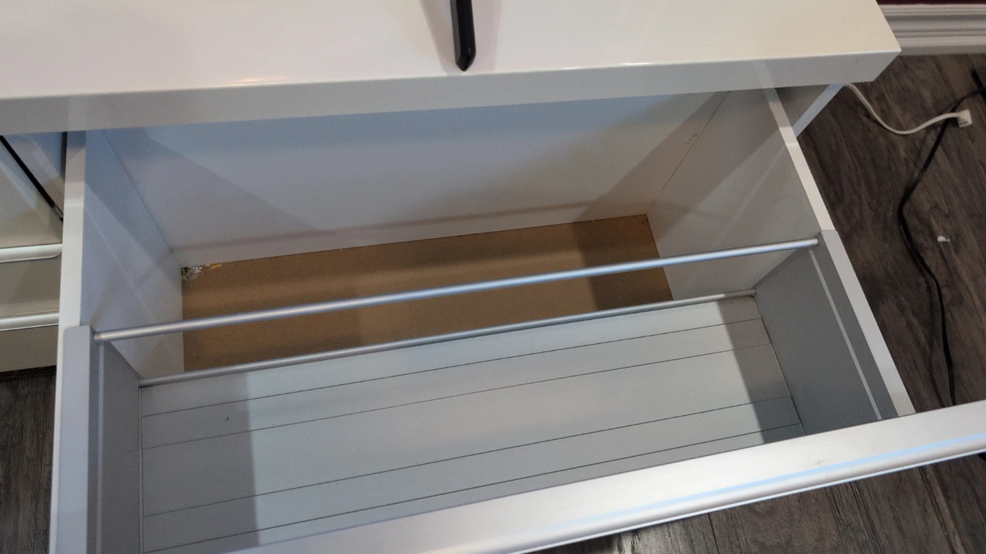 White Media Console with Drawers - photo 2