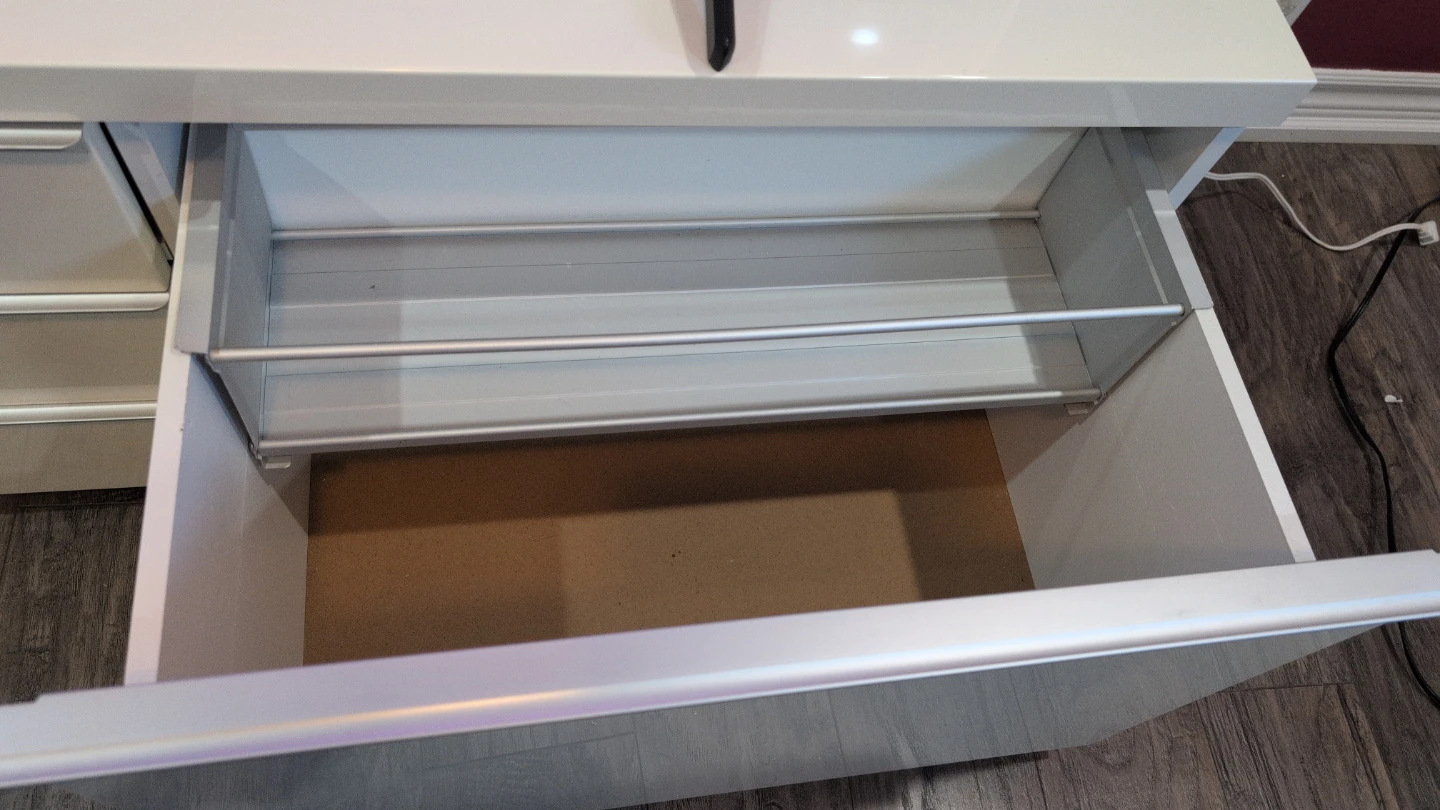 White Media Console with Drawers - photo 3