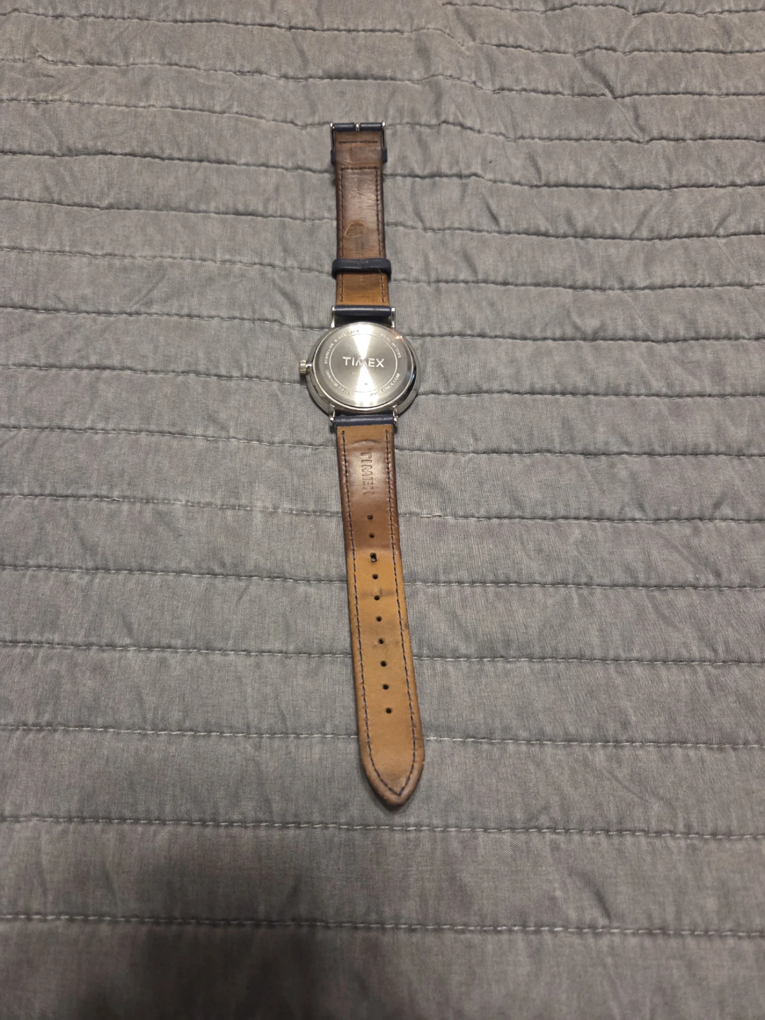 Timex Southview Watch with navy Leather Strap and cream face - photo 2