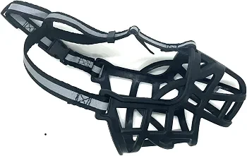 Black Dog Muzzle with Reflective Straps - Size 4 - photo 2