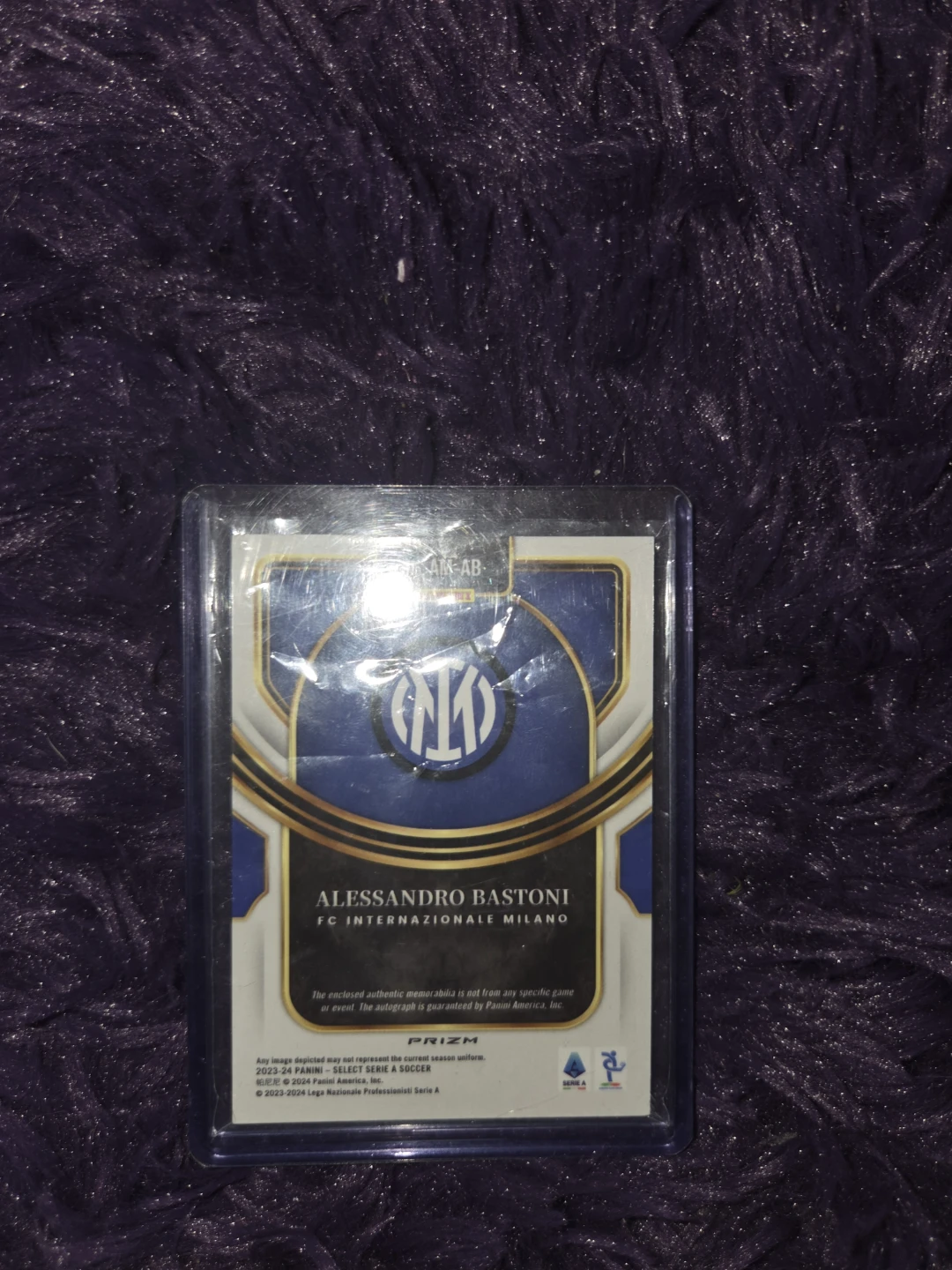 Autographed card of Alessandro Bastoni Serie A Select - photo 2