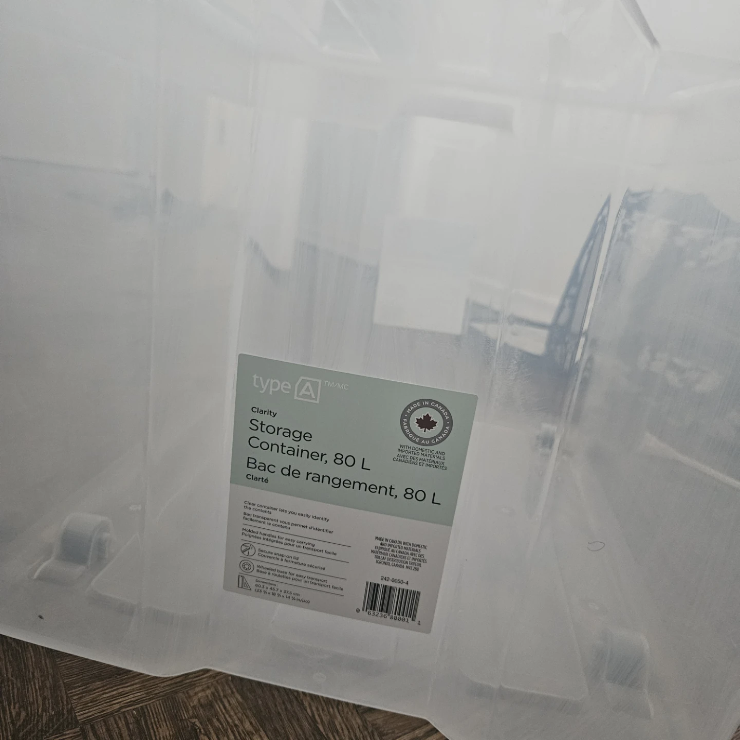 Type A Clarity 80L Storage Container - photo 4
