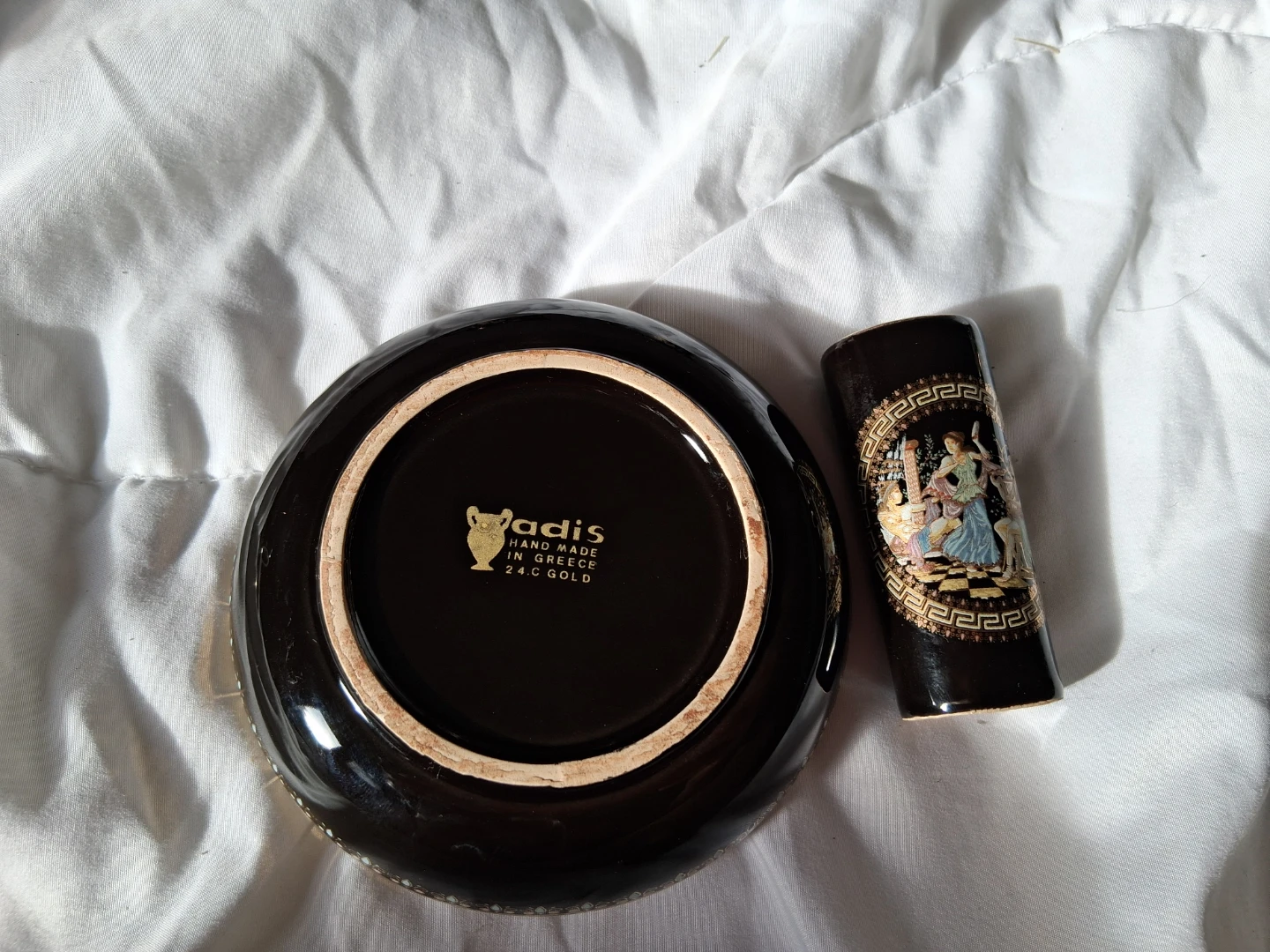 Adis Hand-Made in Greece Ashtray and Lighter  Holder - photo 2