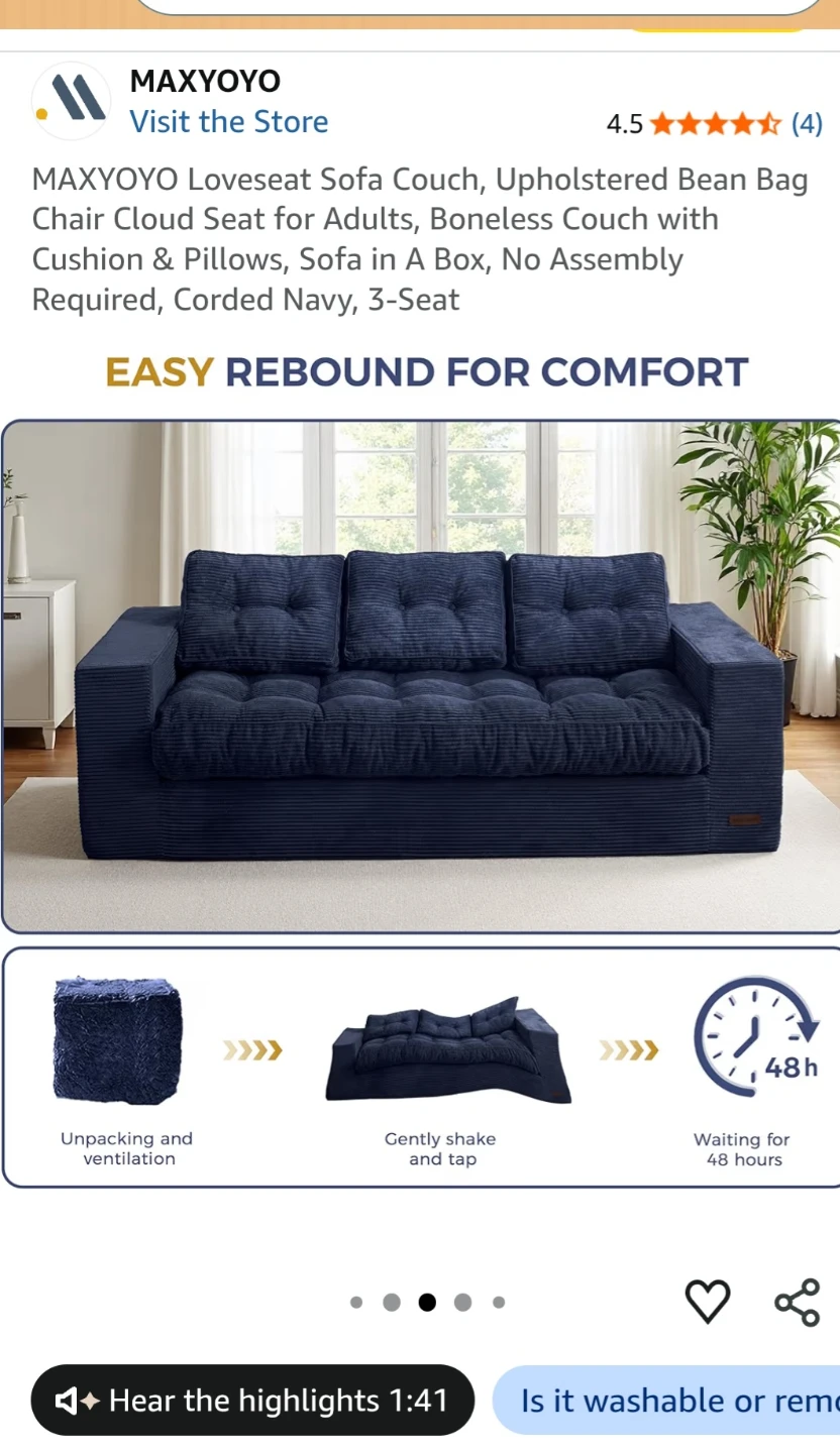 MAXOYO Loveseat Sofa Couch