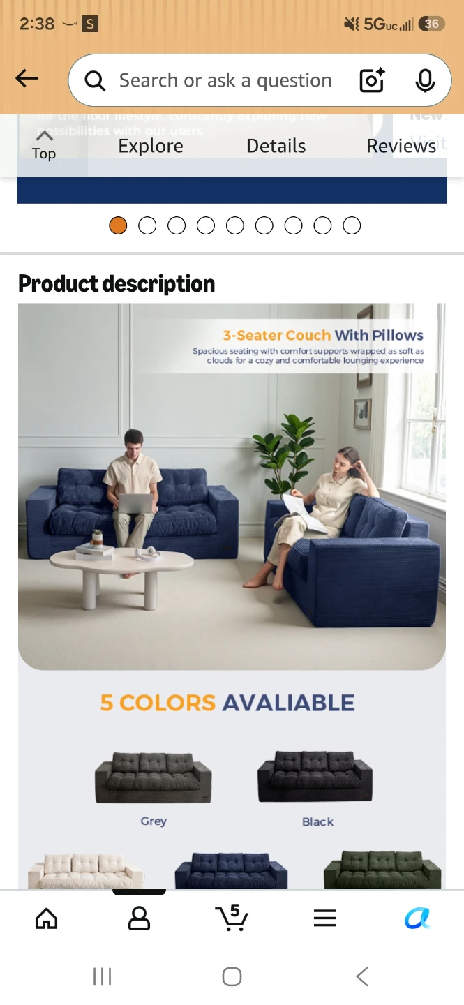 MAXOYO Loveseat Sofa Couch - photo 3