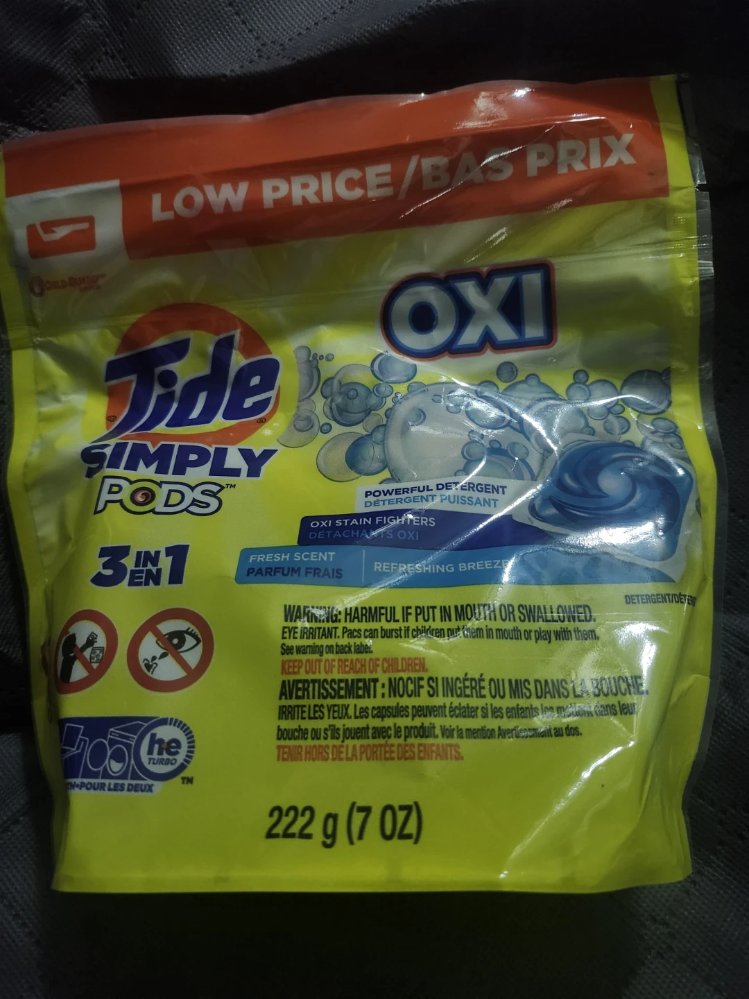 Tide Simply OXI Pods Laundry Detergent - 222g