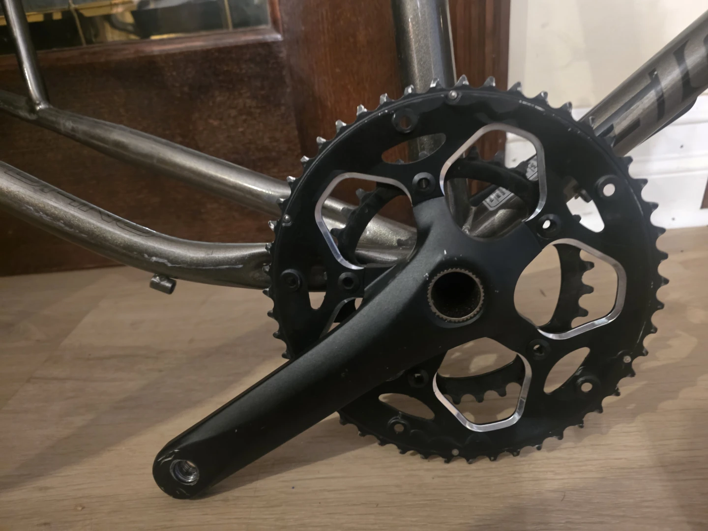 Giordano trieste bicycle frame with bottom bracket and crankarm, - photo 3