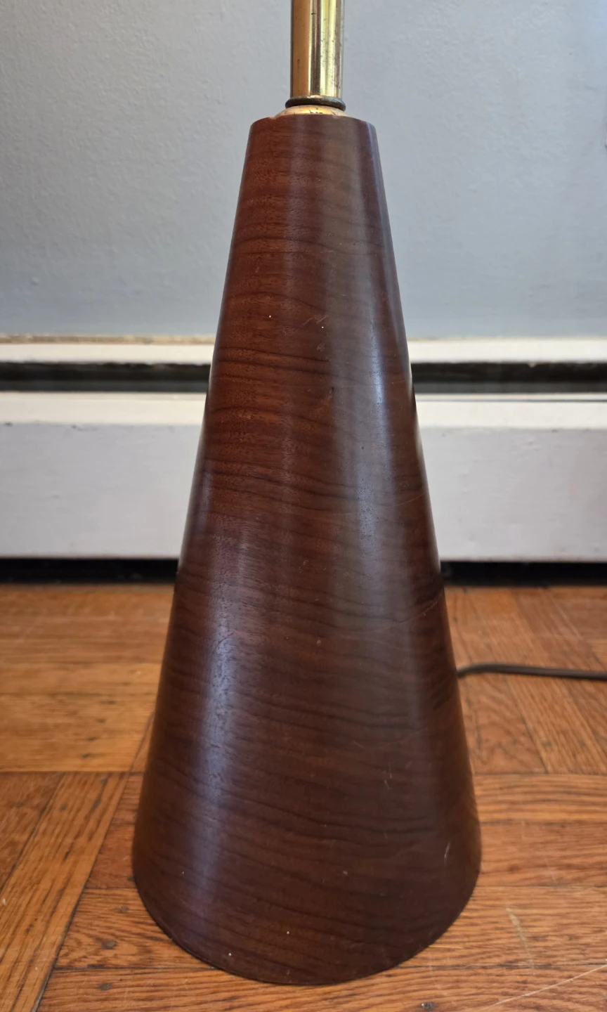 MCM Brass & Walnut Lamp - photo 2