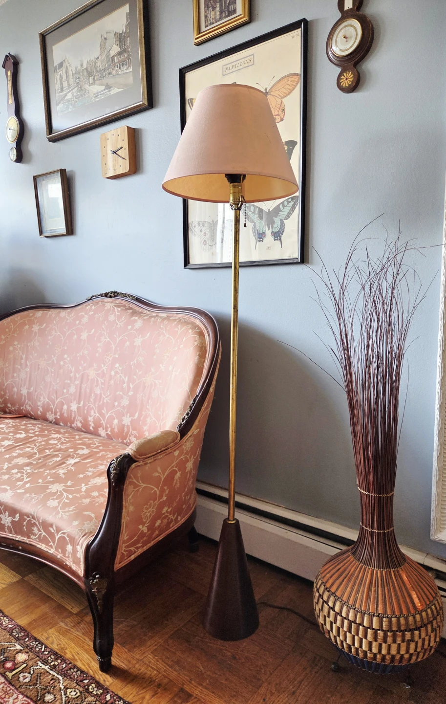 MCM Brass & Walnut Lamp - photo 4