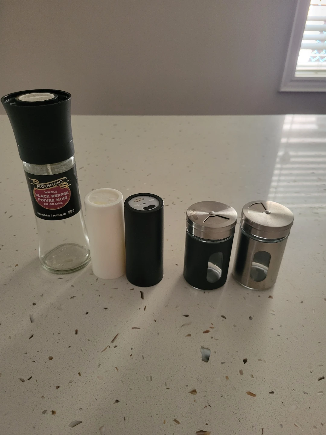 Pepper Mill and Spice Shakers Set