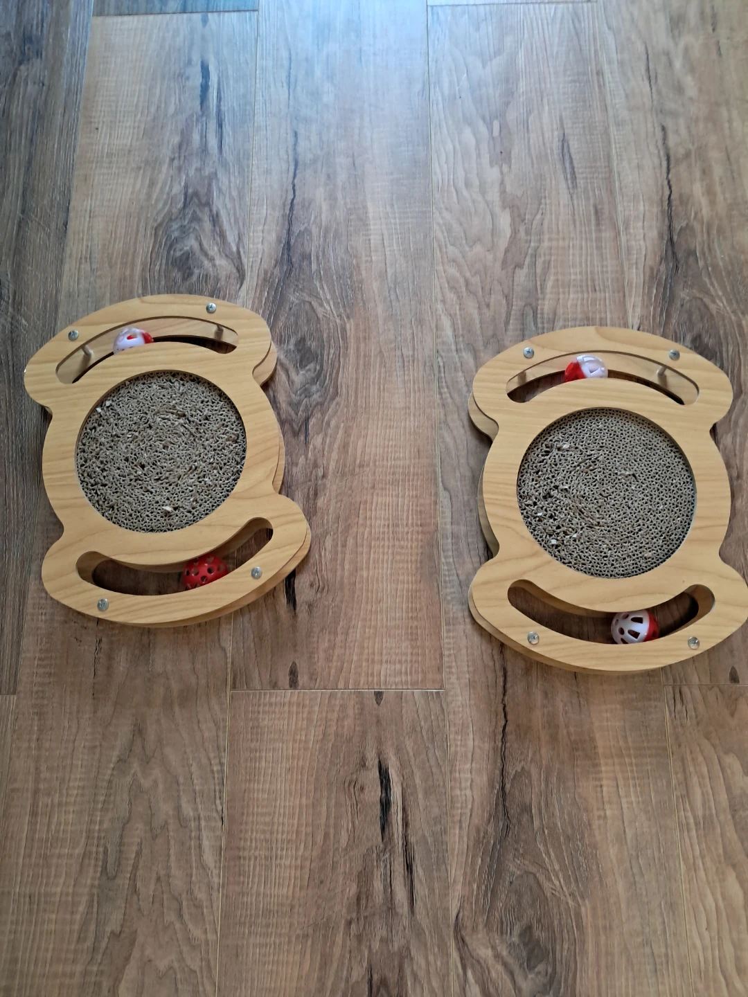 Cat Scratcher Toy with Balls - Set of 2