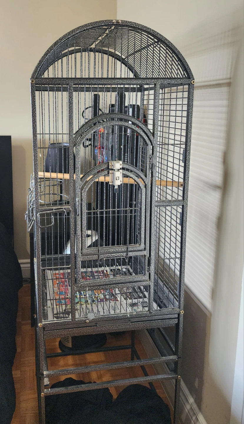 Large parrot bird cage wrought iron - photo 5
