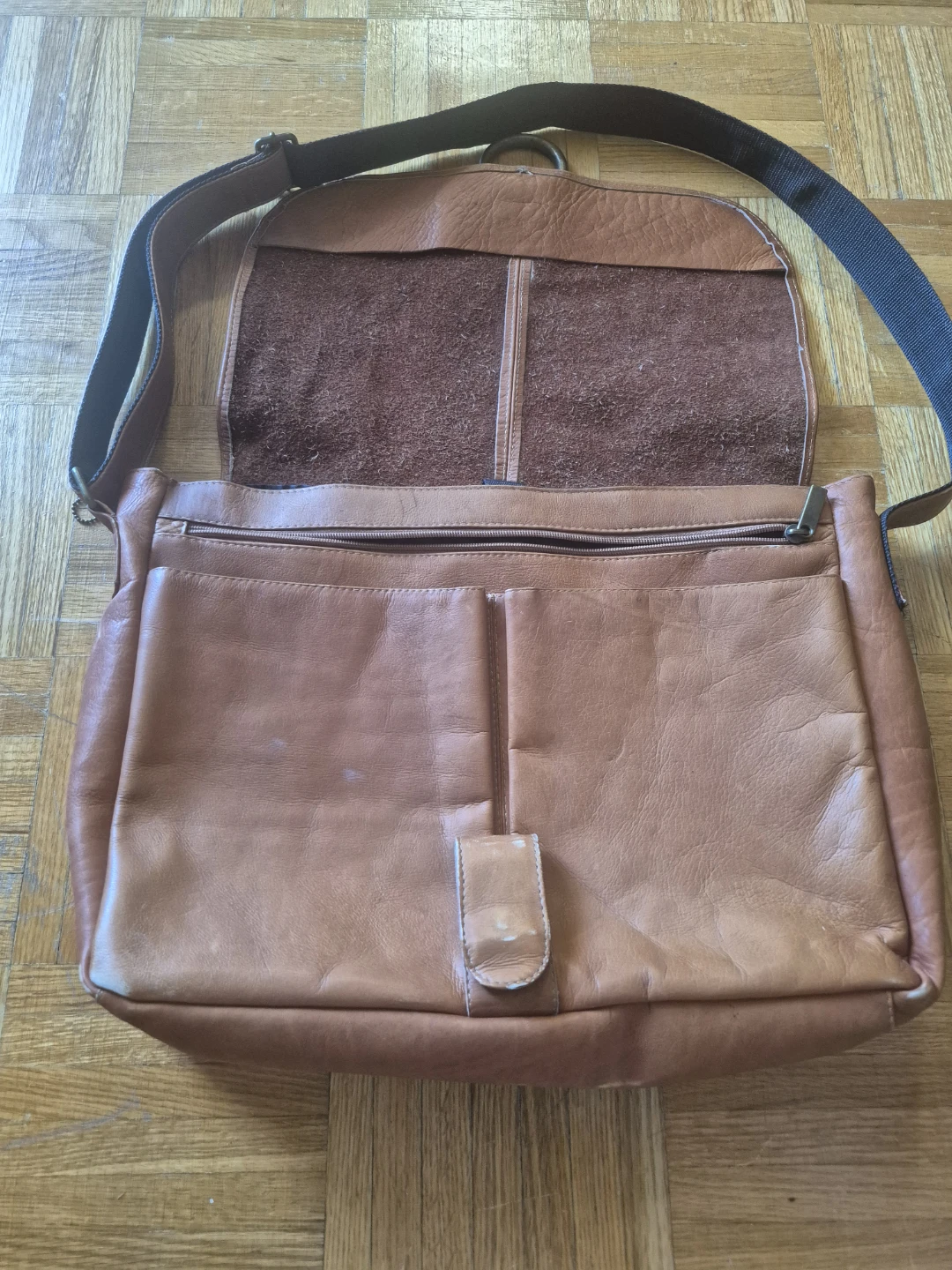Brown Leather Messenger Bag - photo 2