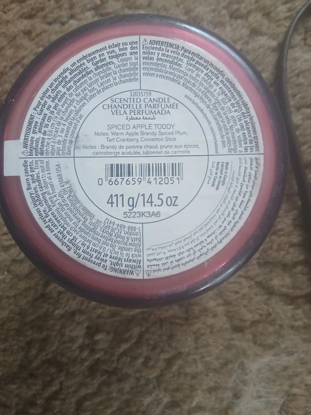 White Barn Spiced Apple Toddy Scented Candle - photo 3