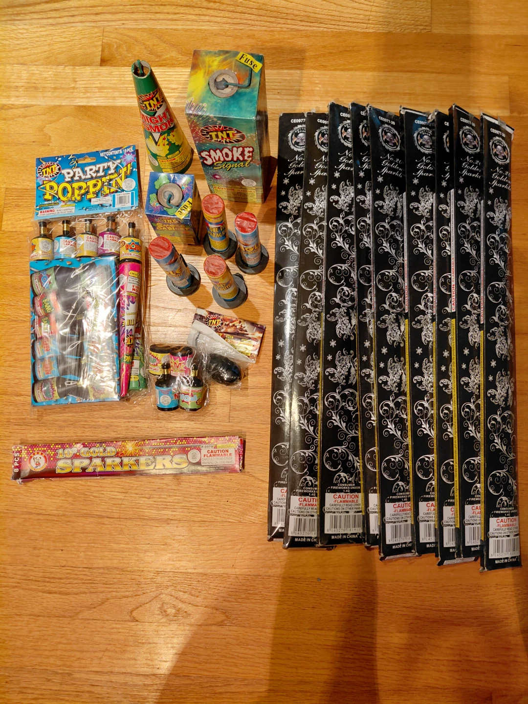 Fireworks Assortment - Smoke Signal, Party Poppin, Sparkers