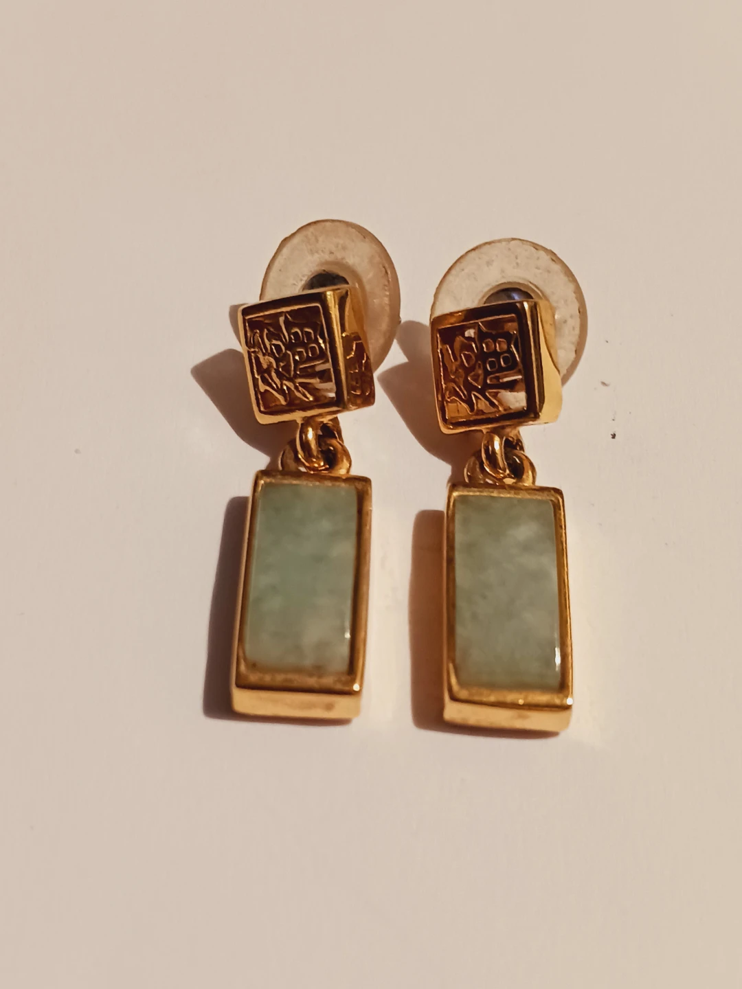 Beautiful Jade drop earrings - photo 3