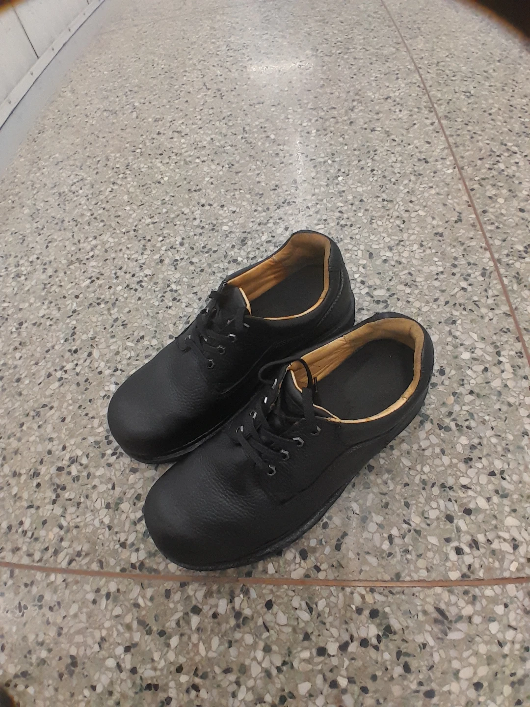 Black Leather Safety Shoes Original Dakota Men's Size 12 - photo 3