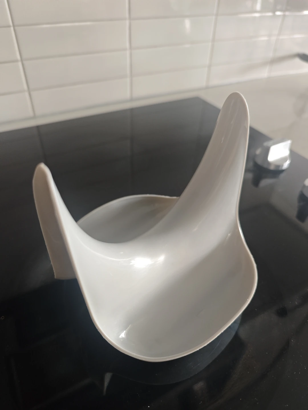 White Ceramic Spoon Rest