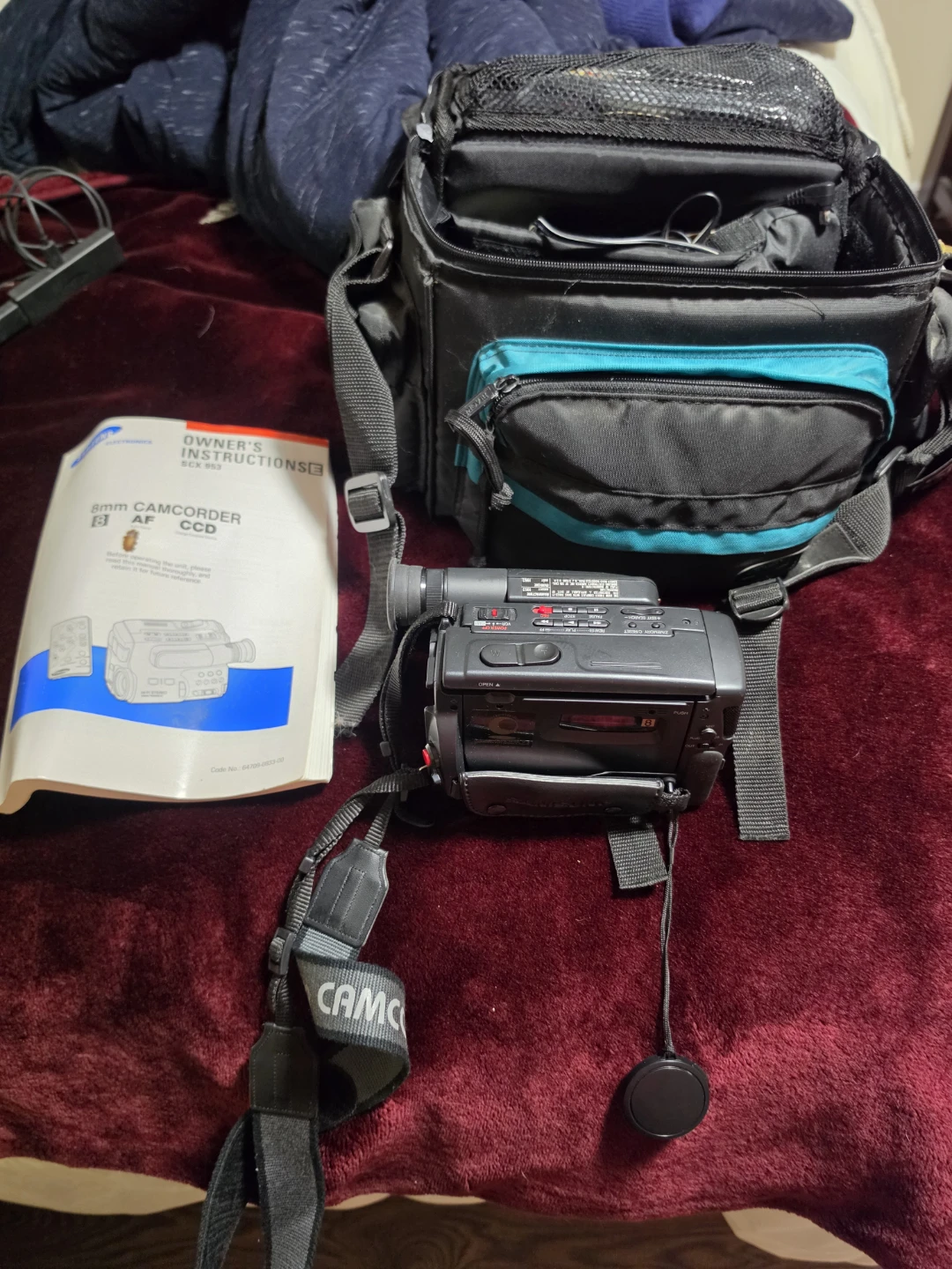 8mm Camcorder with Owner's Manual and Bag