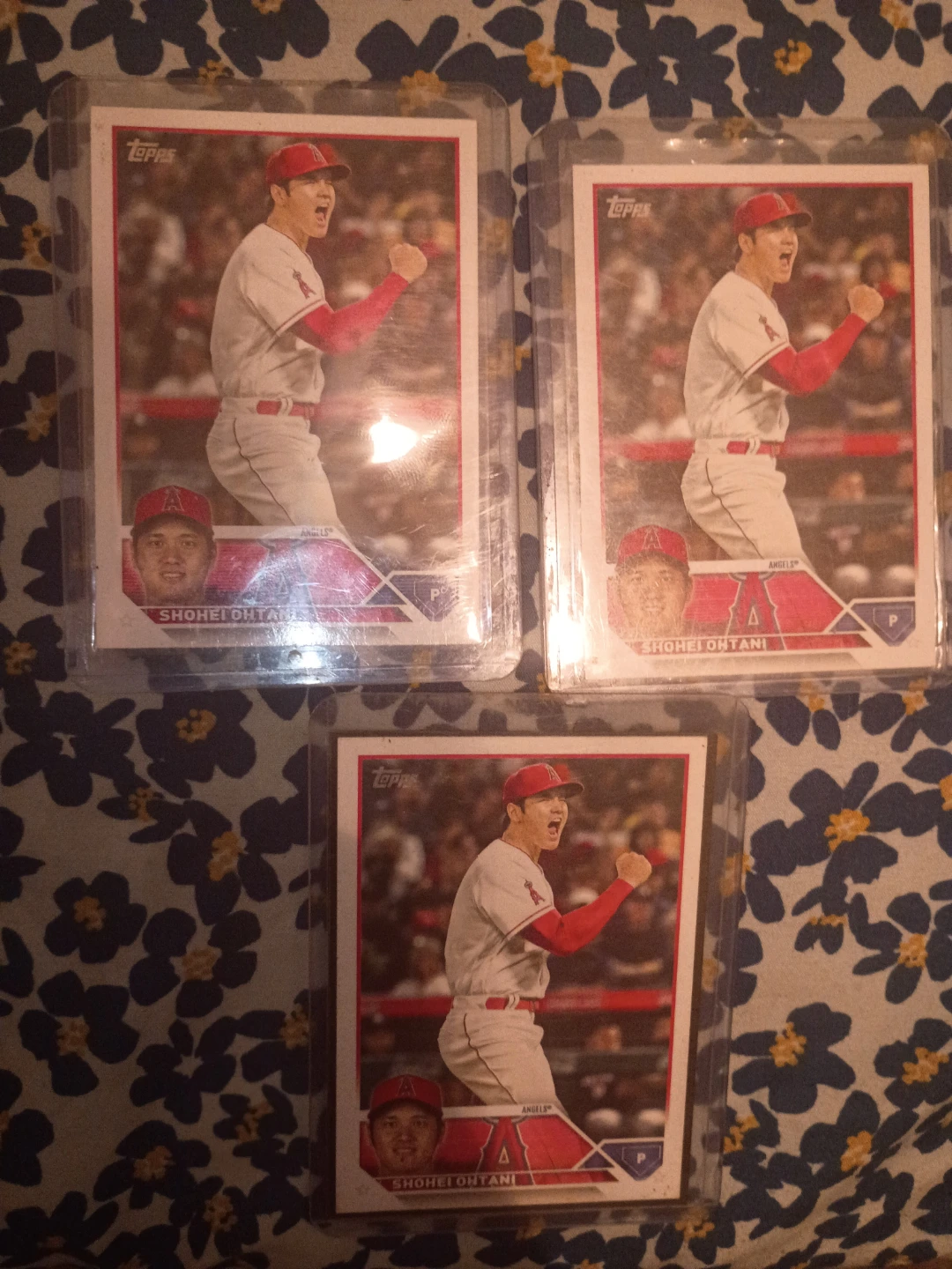 3 Topps Shohei Ohtani Baseball Cards
