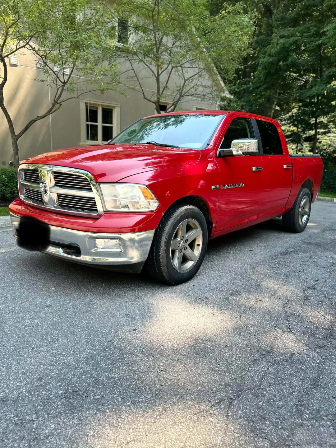 Red Dodge Ram 1500 Pickup Truck