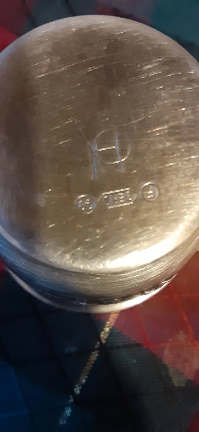 Vintage Child's Silver Cup with Embossed Scene - photo 2