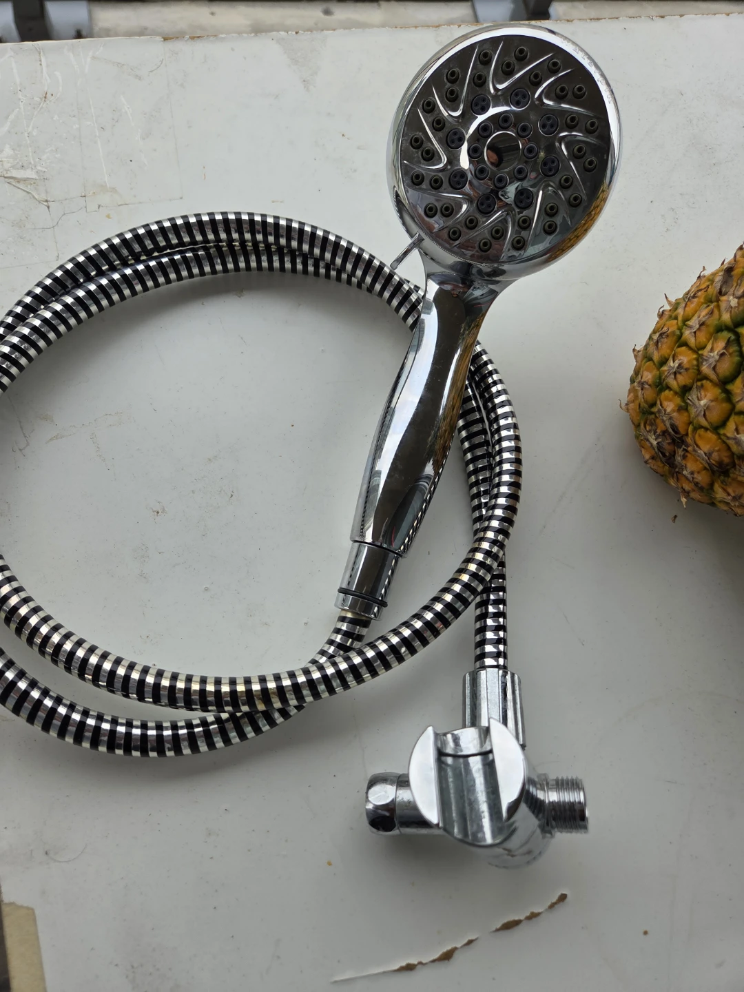 Chrome Handheld Shower Head with Hose - photo 2