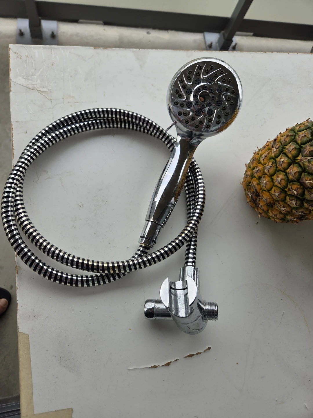 Chrome Handheld Shower Head with Hose - photo 4