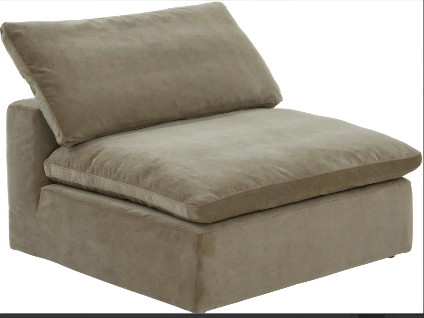 Modern Armless Accent Chair - Taupe
