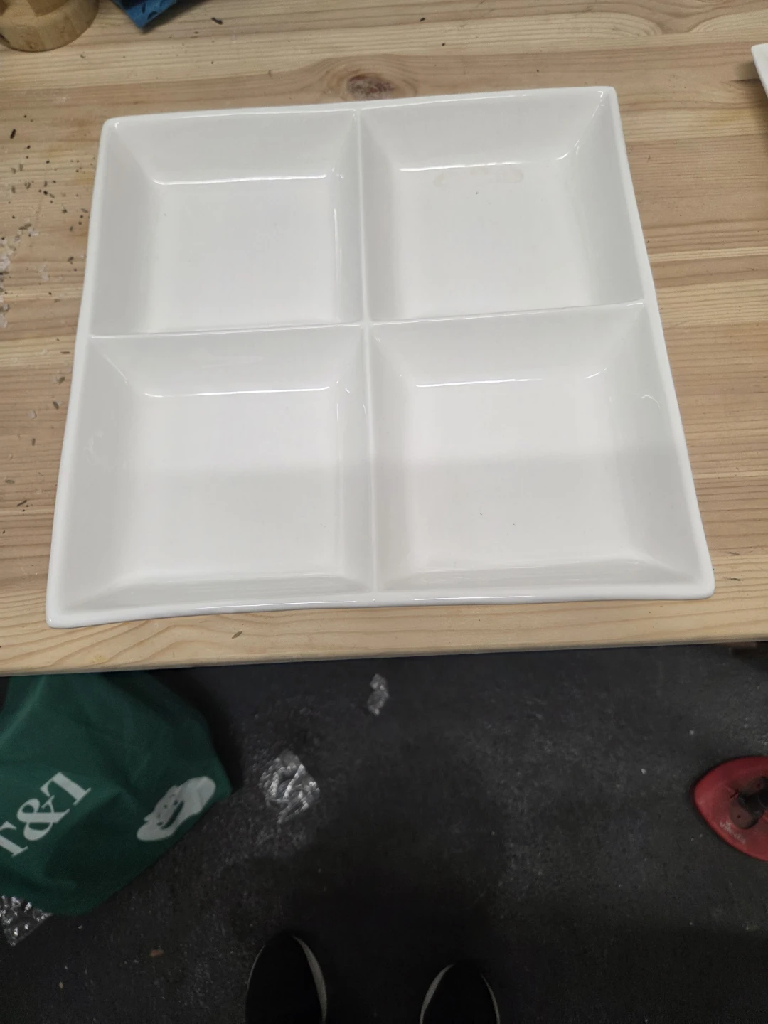White Divided Serving Platter - photo 2