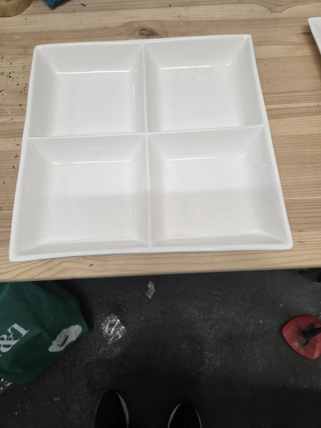 White Divided Serving Platter - photo 3
