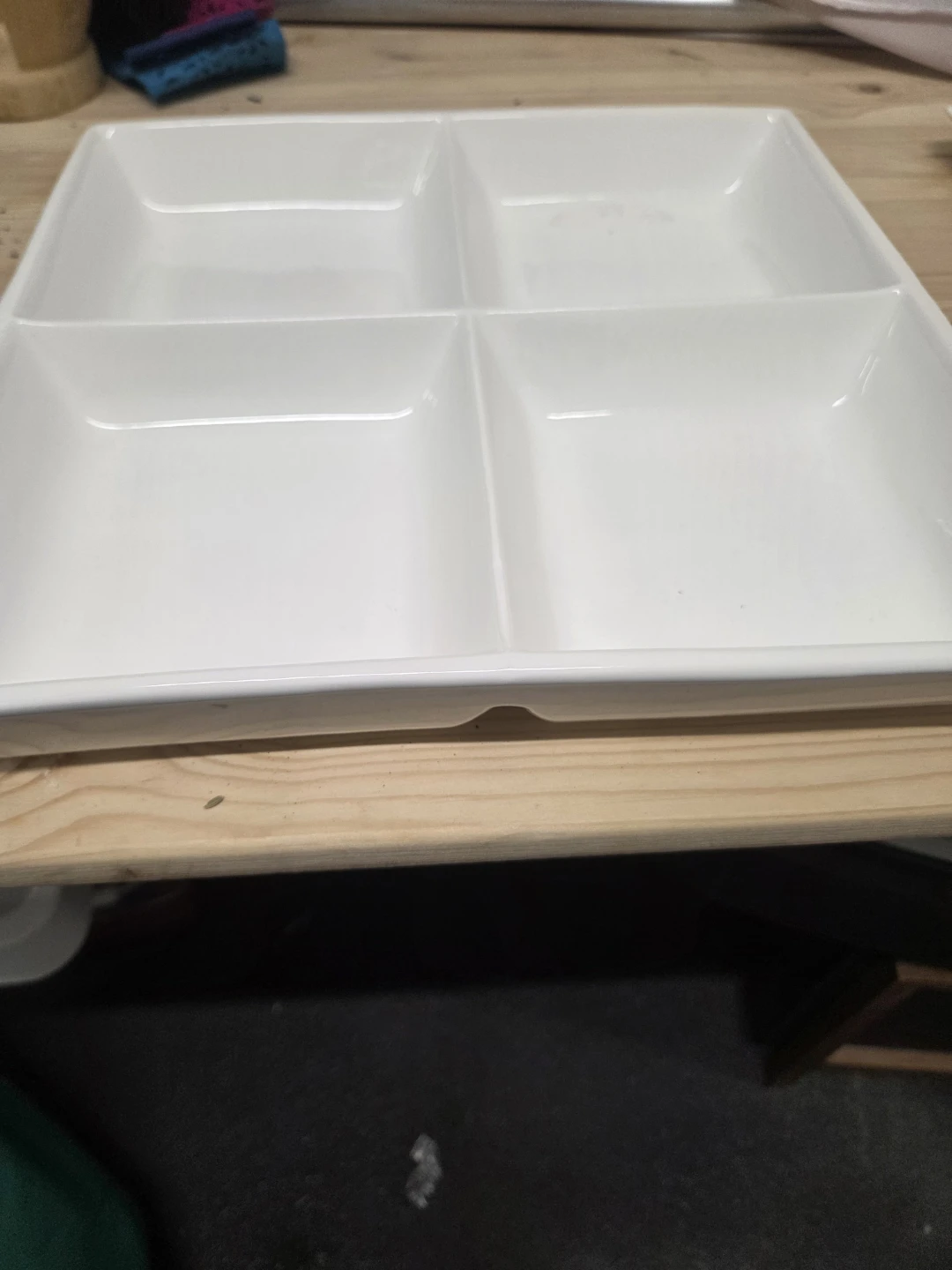 White Divided Serving Platter - photo 4