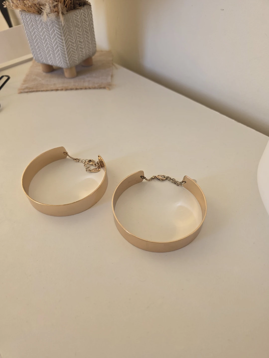 Aldo gold cuff anklets pair - photo 2