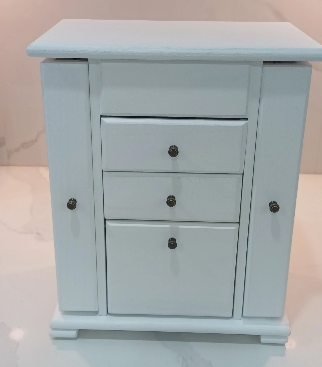 Emfogo - White Wooden Jewellery Box with Mirror - photo 3