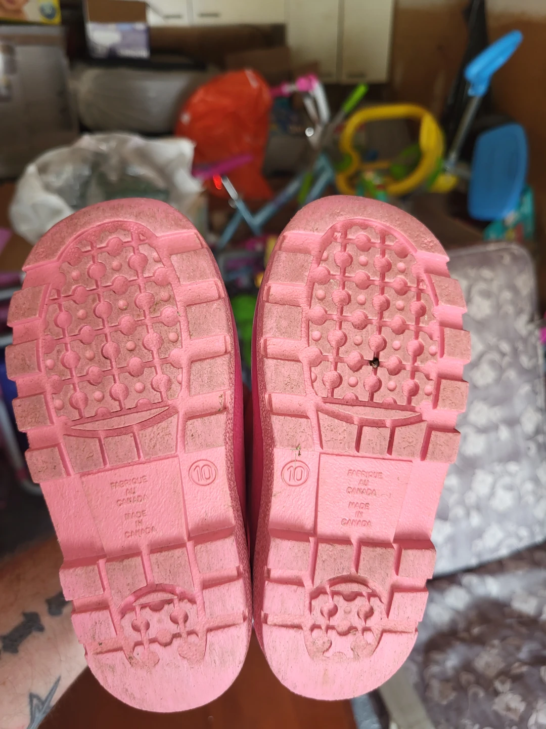 Pink Rubber Rain Boots Size 10 - photo 2