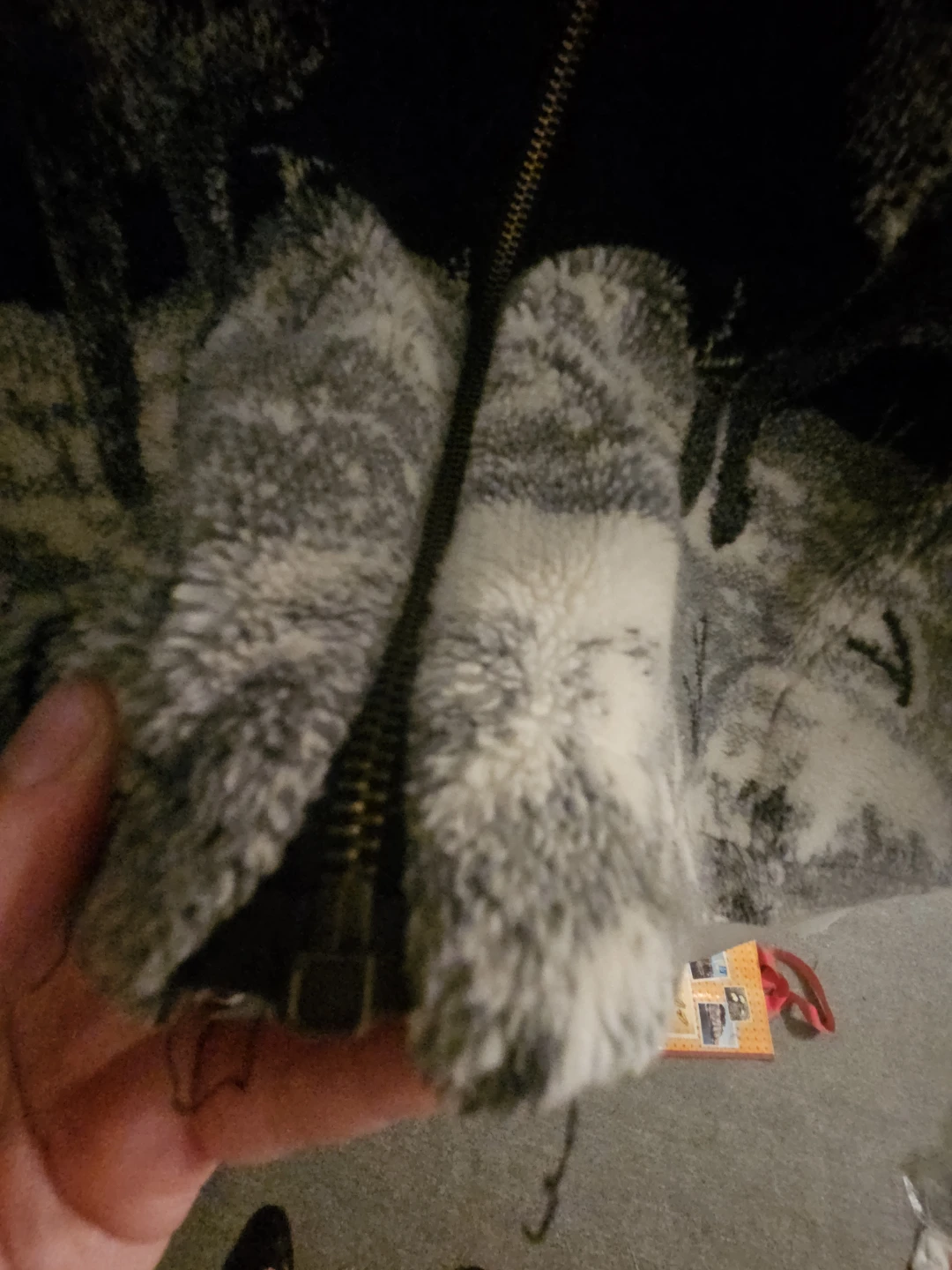 Fleece Wolf and Moon Print Jacket - photo 3