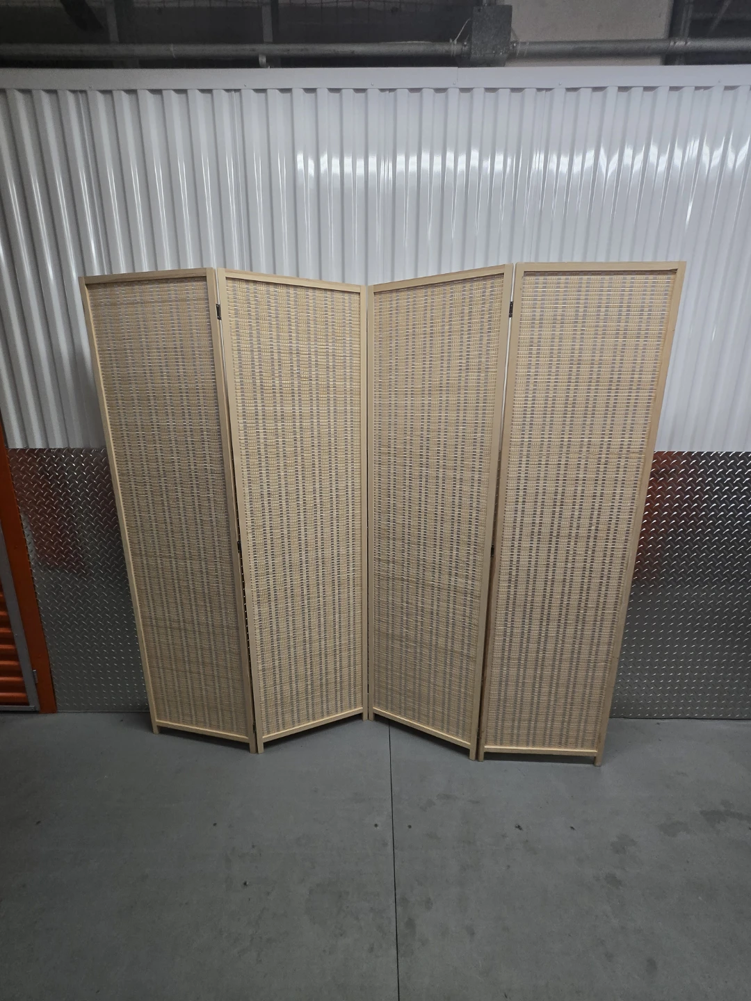 4-Panel Natural Bamboo Room Divider / Privacy Screen
