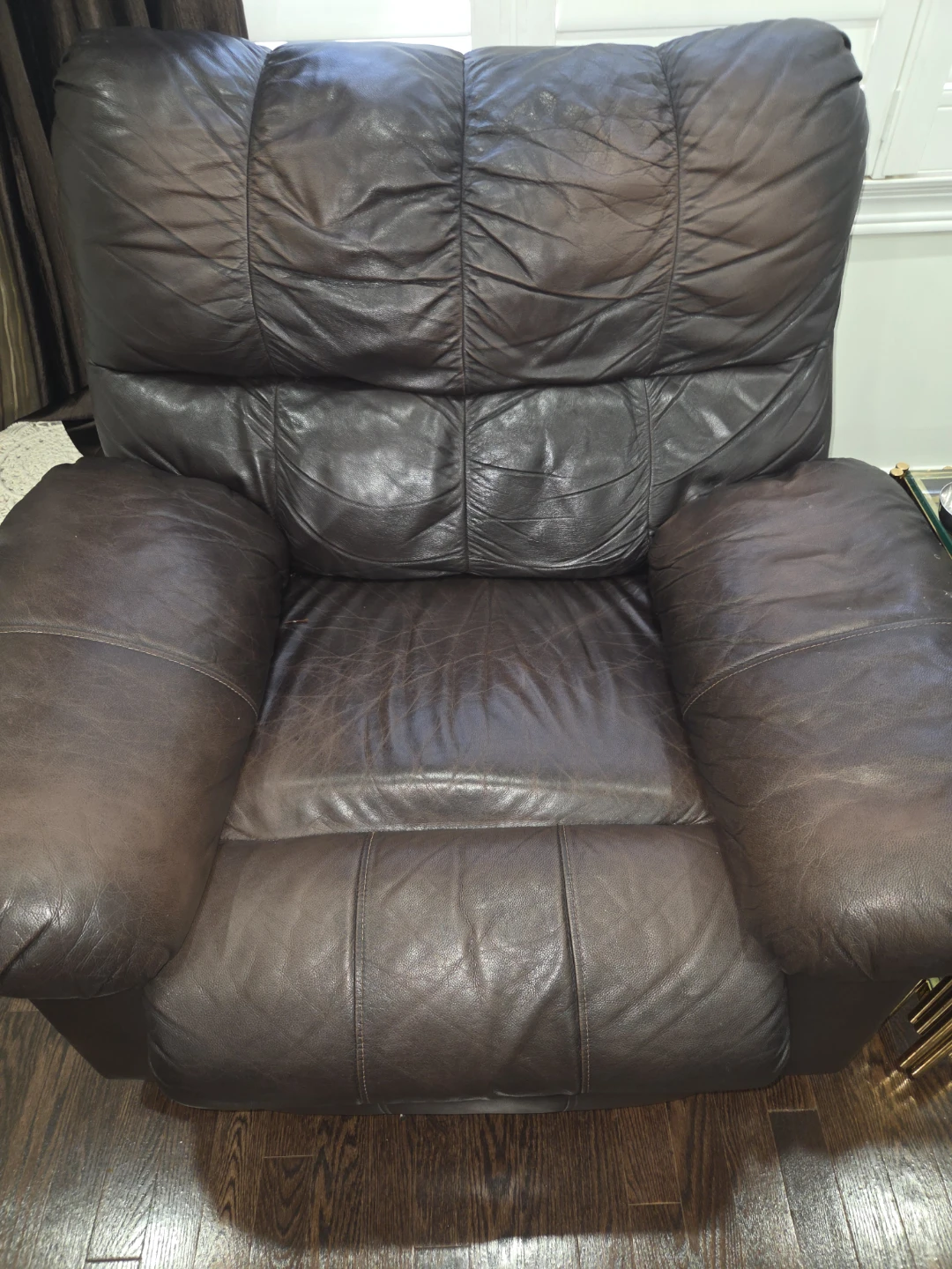 Brown Leather Reclining Sofa set