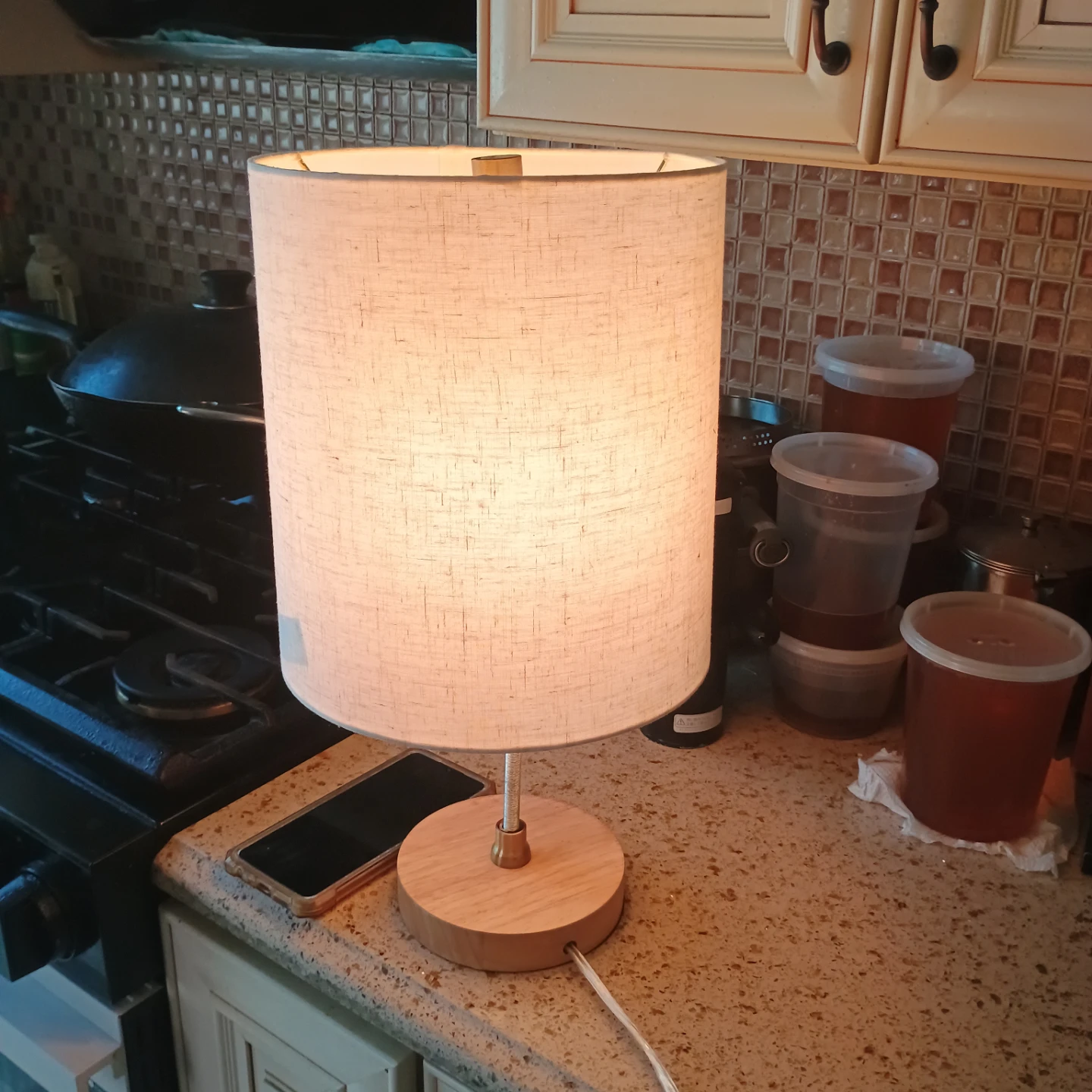 Table Lamp with Fabric Shade