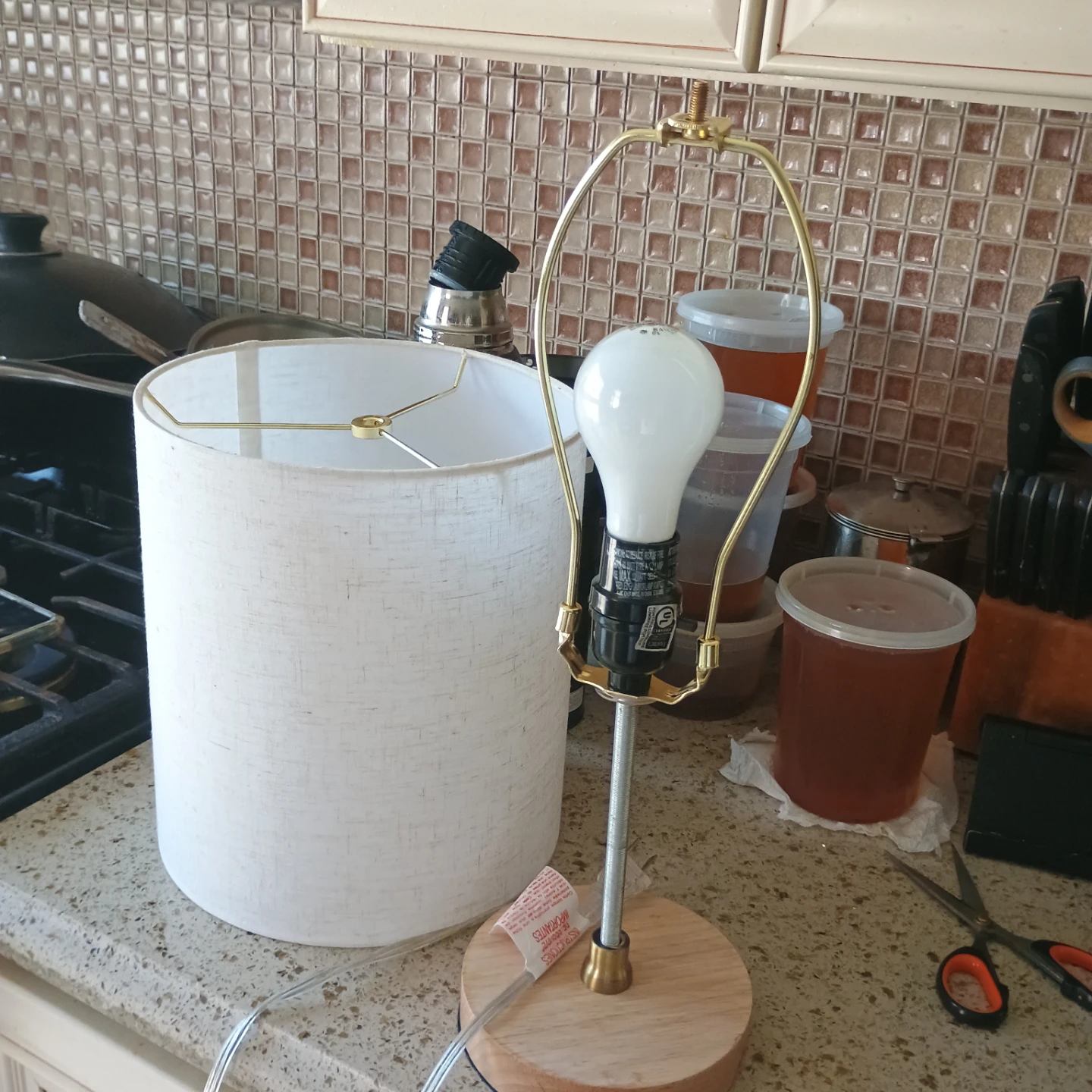 Table Lamp with Fabric Shade - photo 4