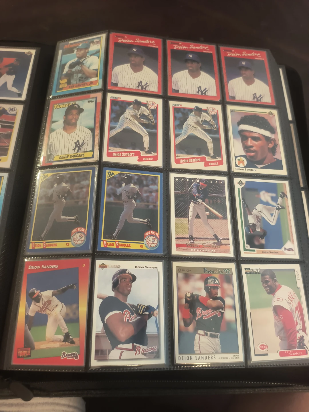 Collection of Deion Sanders and Bo Jackson Baseball Cards - photo 2