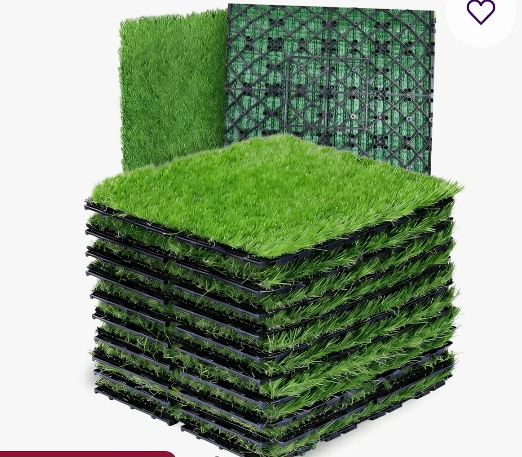 Artificial grass tiles